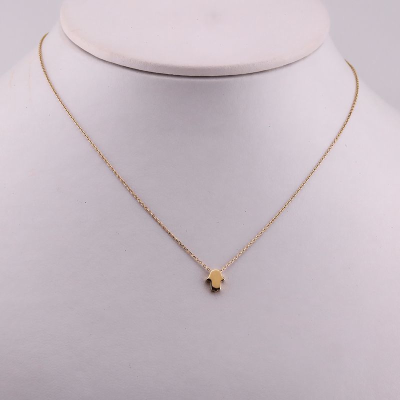 Gargantilla Mano Lisa 14k 1.4g