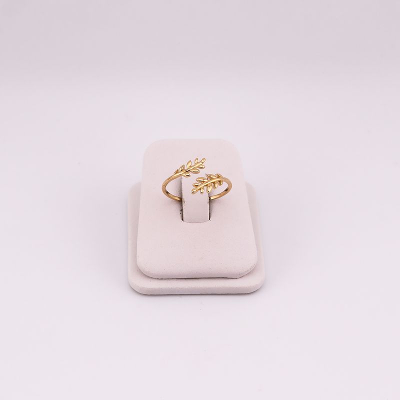Anillo Hojas Ajustable 14k 1.5g