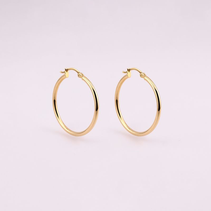 Arracadas Tubo Lisa Gde. 14k 1.3g