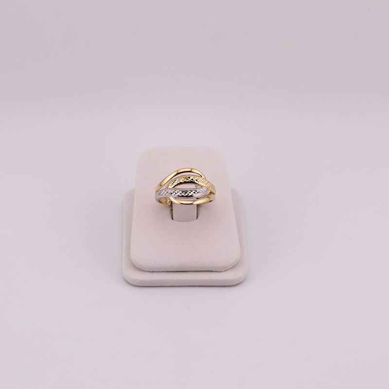 Anillo Olas Dos Tonos 14k 1.9g #7