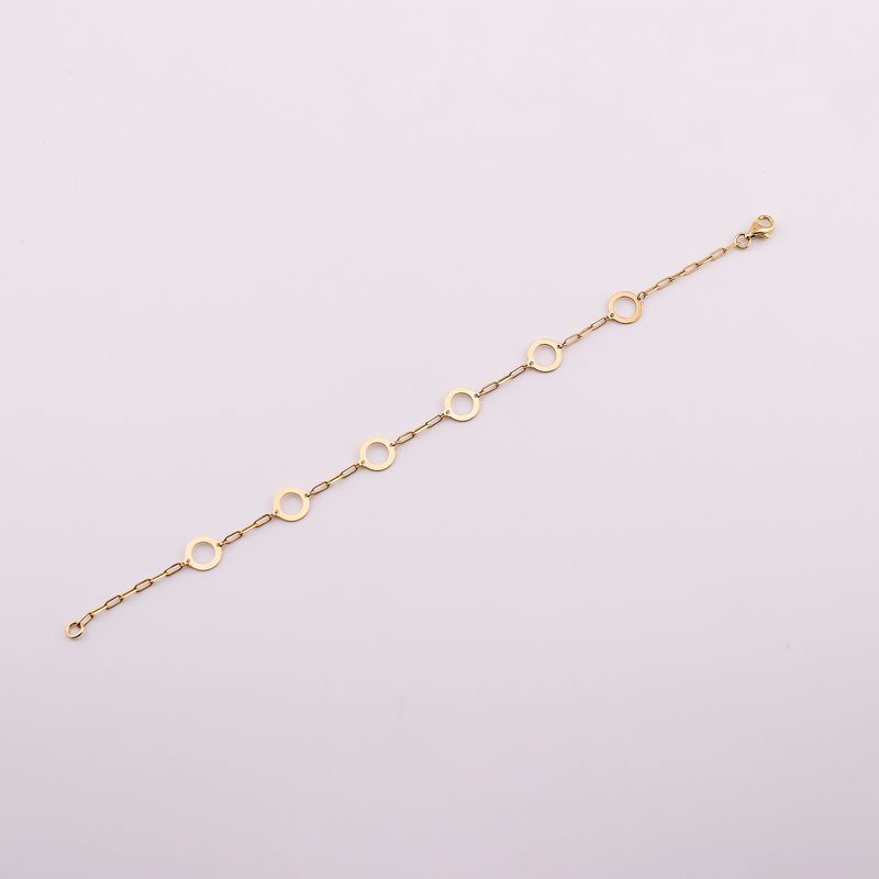 Pulsera Circ. Liso  14k 1.9g 17cm