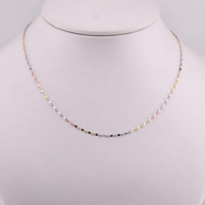 Cadena Granito Café 3tns 14k 50cm 1.1g