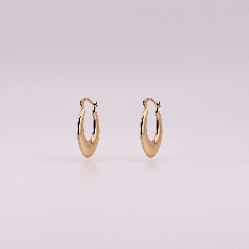 Arracadas Ovalo Canasta 10k 1.6g