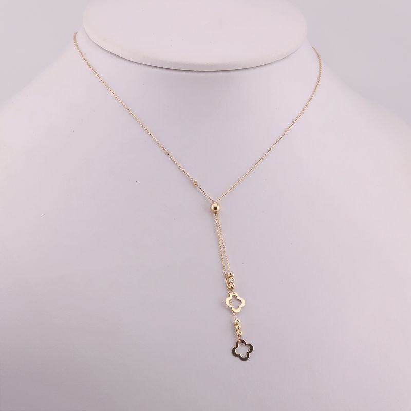 Garagantilla Corbatin Trebol 14k 1.9g