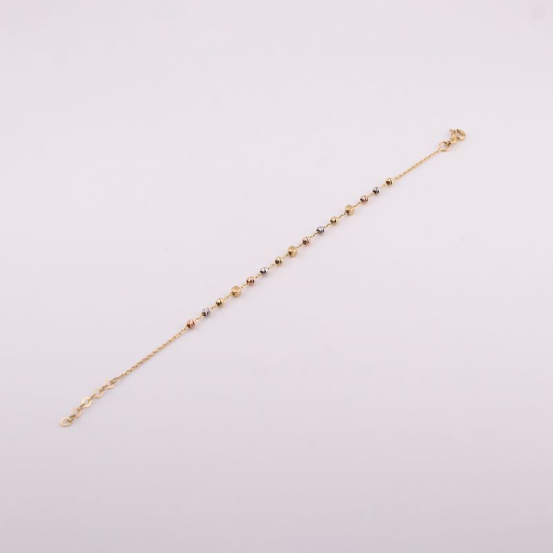 Pulsera Viviana /cubo 3 Tnos 14k 1.4g 17cm