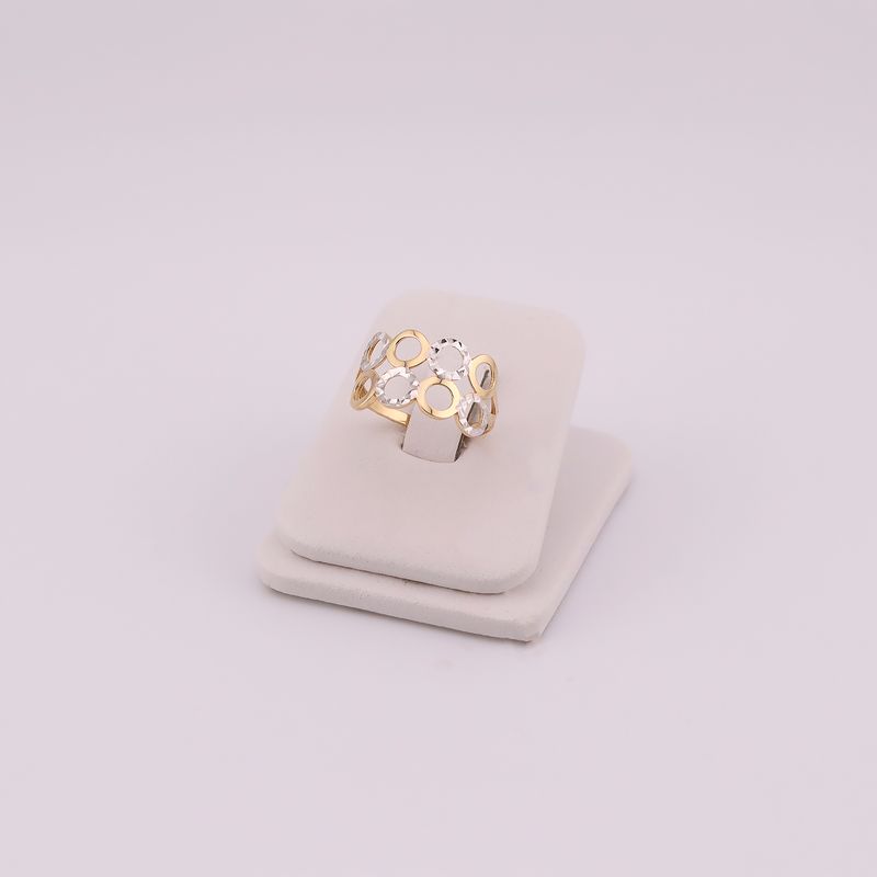 Anillo Circulos Diam. 14k 1.7g #7