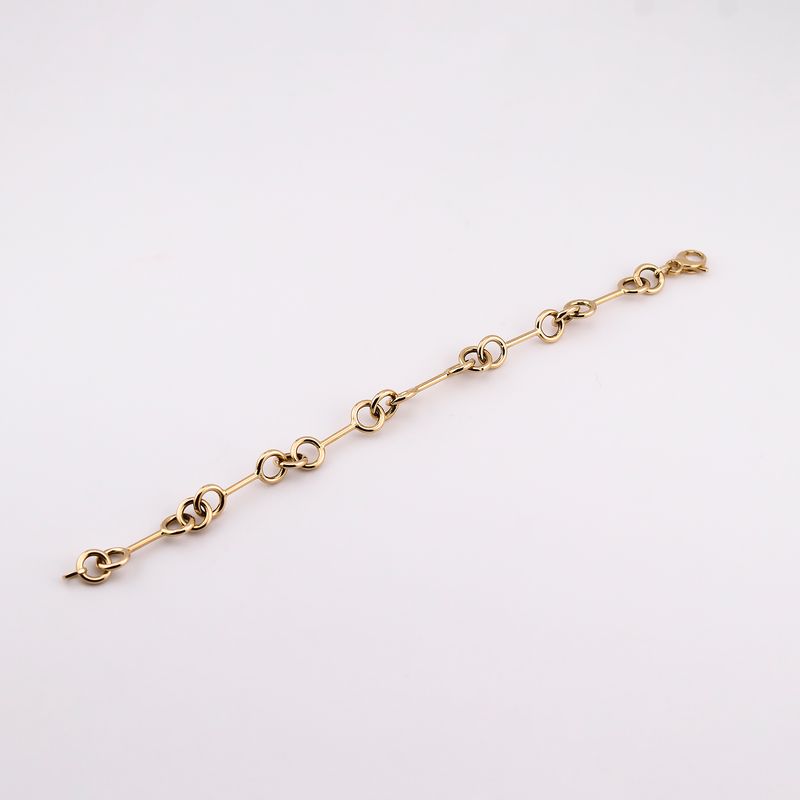 Pulso Linea/ Circ. Liso  14k 5.1g  18cm