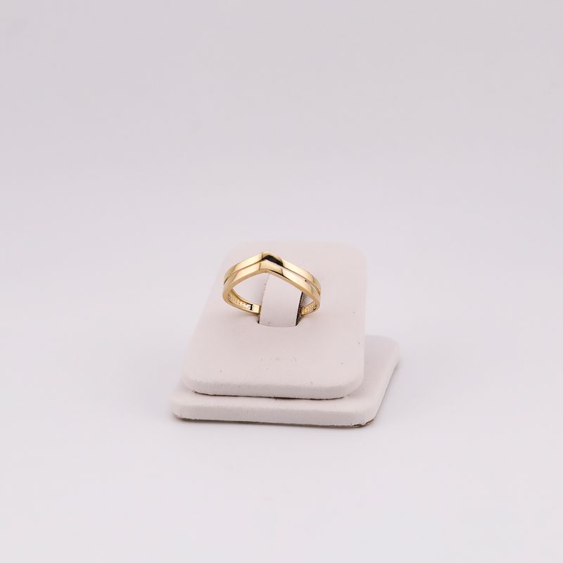 Anillo Doble Ondas 10k 1.2g #7