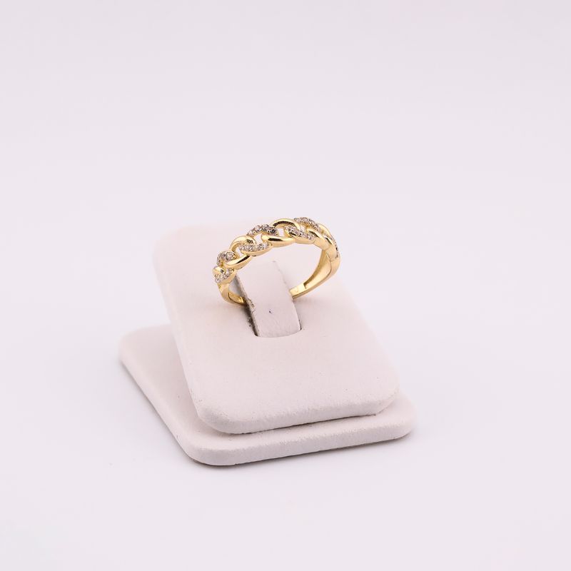 Anillo Cadena C/p 14k 2.3g #6.5