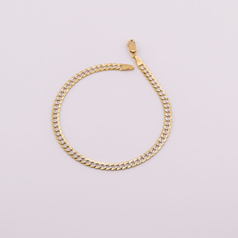 Pulso Eslabon Dimant. 10k 4.1g 20cm