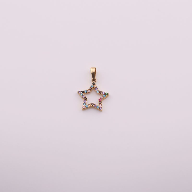 Dije Estrella Colores 14k 0.7g