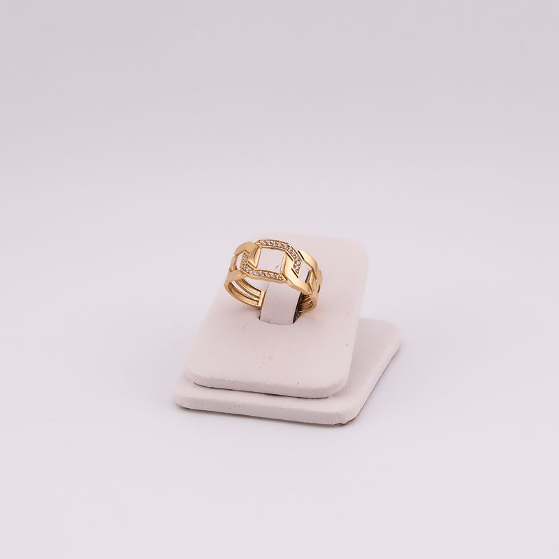 Anillo Cuadrado C/p 14k 2.4g #8