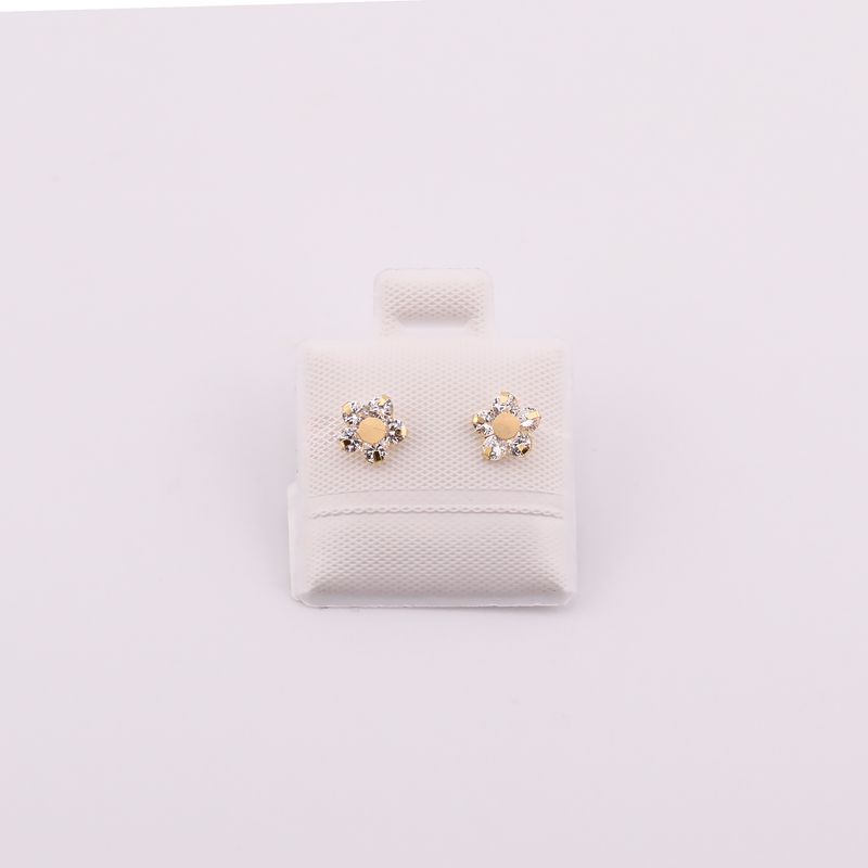 Broqueles Flor  5 Petalos C/p 10k 0.3g