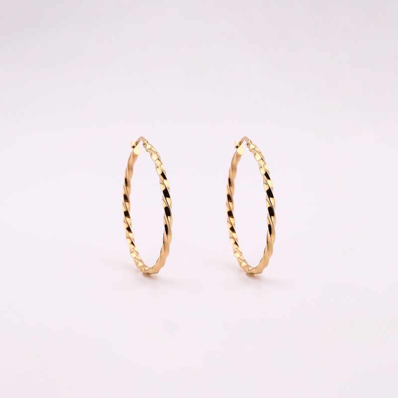 Arracadas Ovalo Torc. 14k 2g