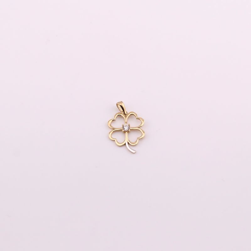 Dije Trebol Liso C/p 14k 1.4g