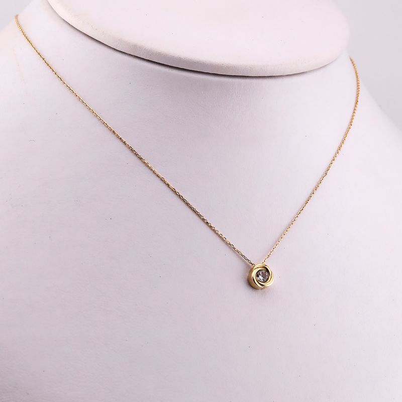 Gargantilla Rosa C/p 14k 1.6g