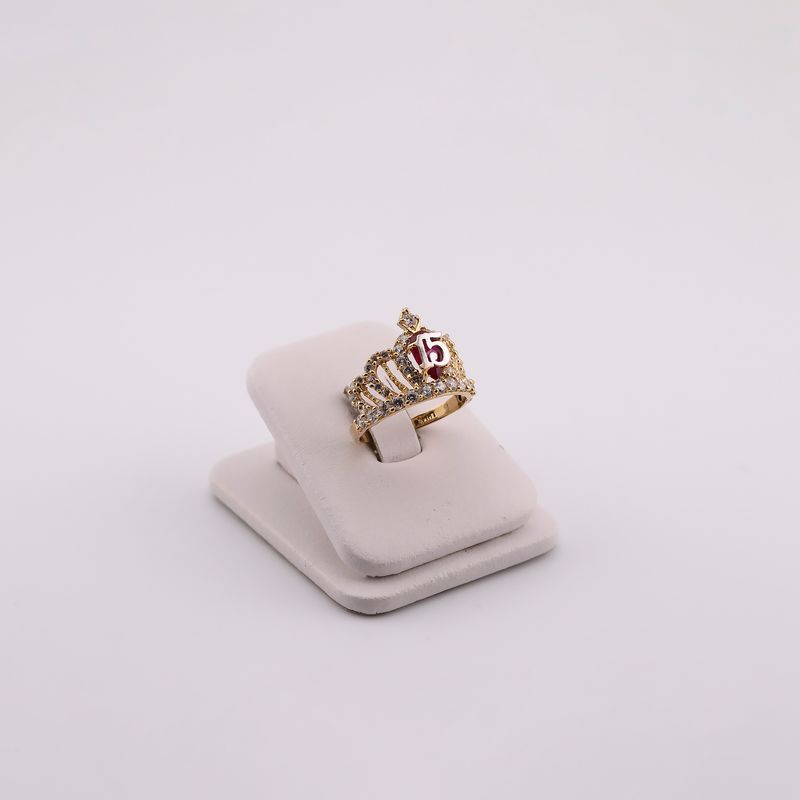 Anillo 15 Años C/p 14k 3.5g #7
