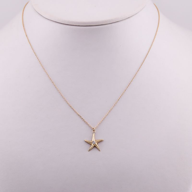 Gargantilla Estrella De Mar C/p 10k 1.6g