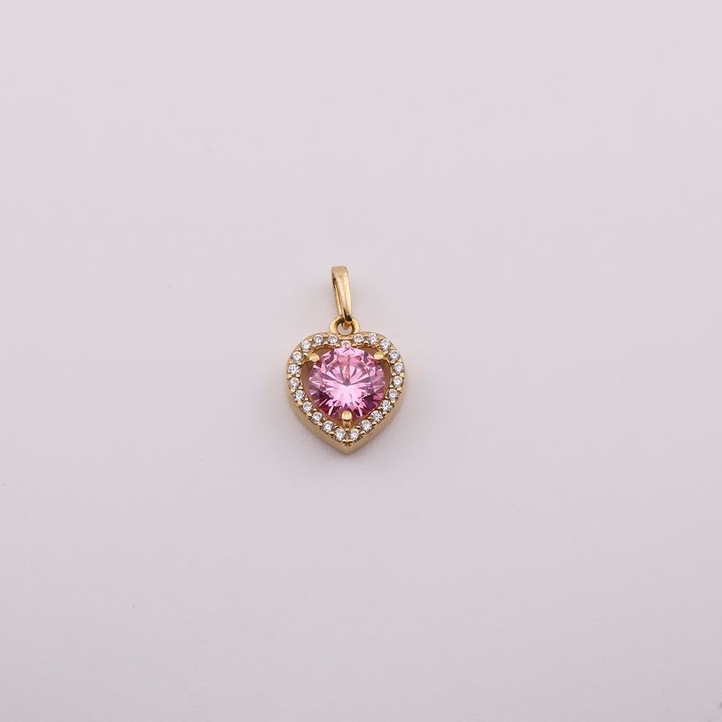 Dije Corazon C/p Rosa 14k 1.3g