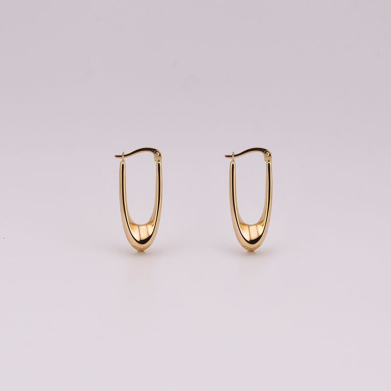 Arracadas Ovalo 14k 2.2g