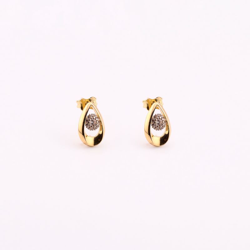 Aretes Gota C/p Blca. 14k 2.1g