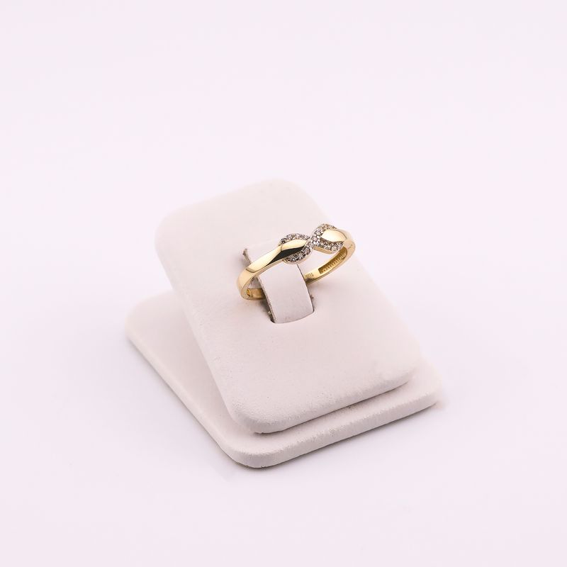 Anillo Infinito C/p Bcas 10k 1.6g #8