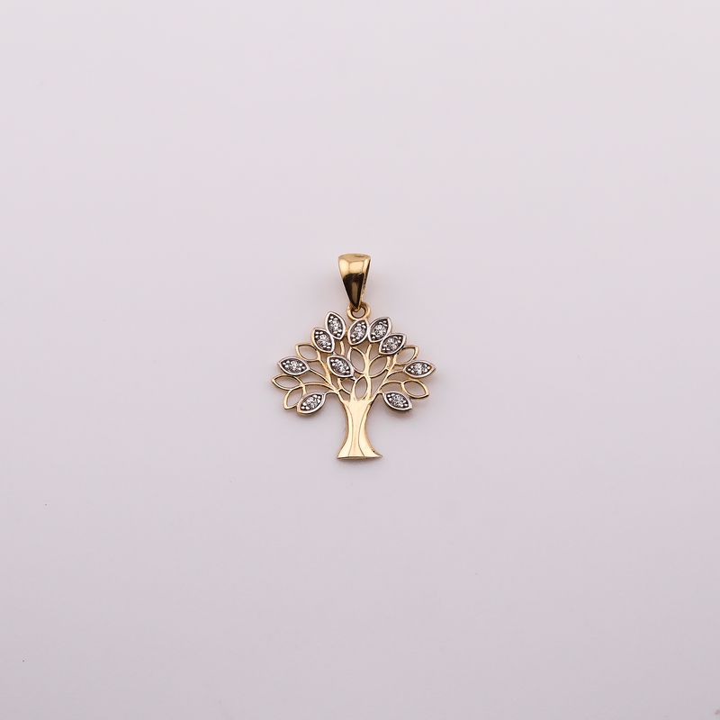 Dije Arbol C/ P Bca 14k 0.7g