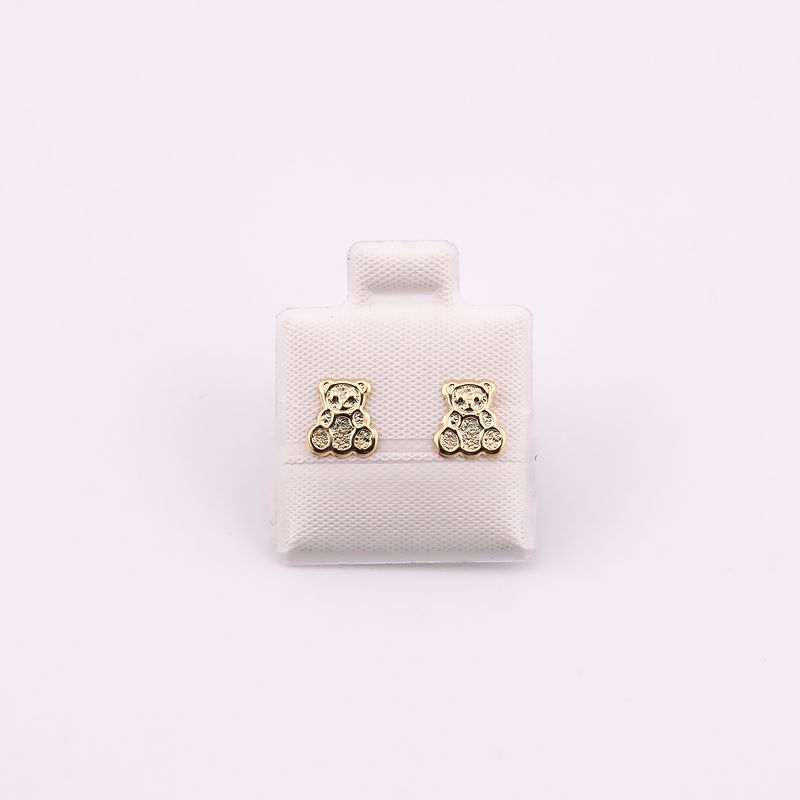 Broqueles Osito Satinado 10k 0.2g