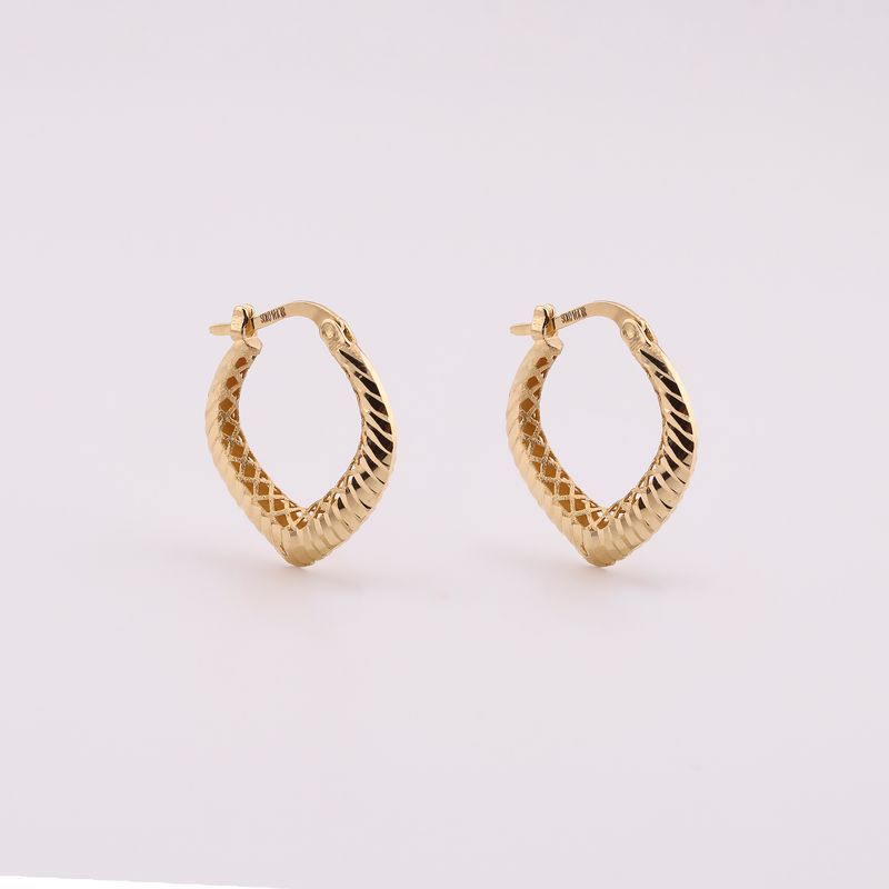 Arracadas Trapecio Diamant. 14k 2.1g