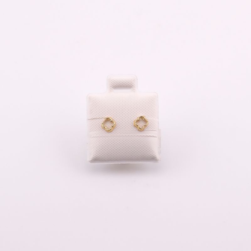 Broqueles Trebol Silueta 10k 0.1g