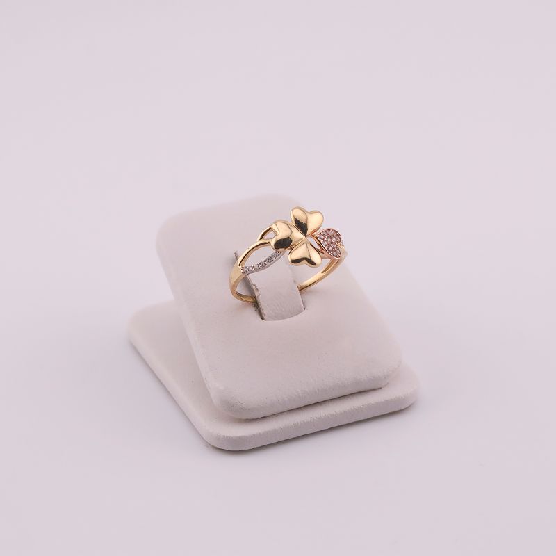 Anillo Trebol C/p 10k 1.8g