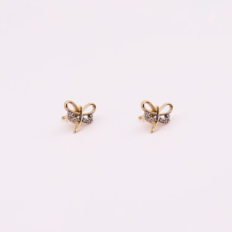 Aretes Mariposa C/p 10k 1.2g