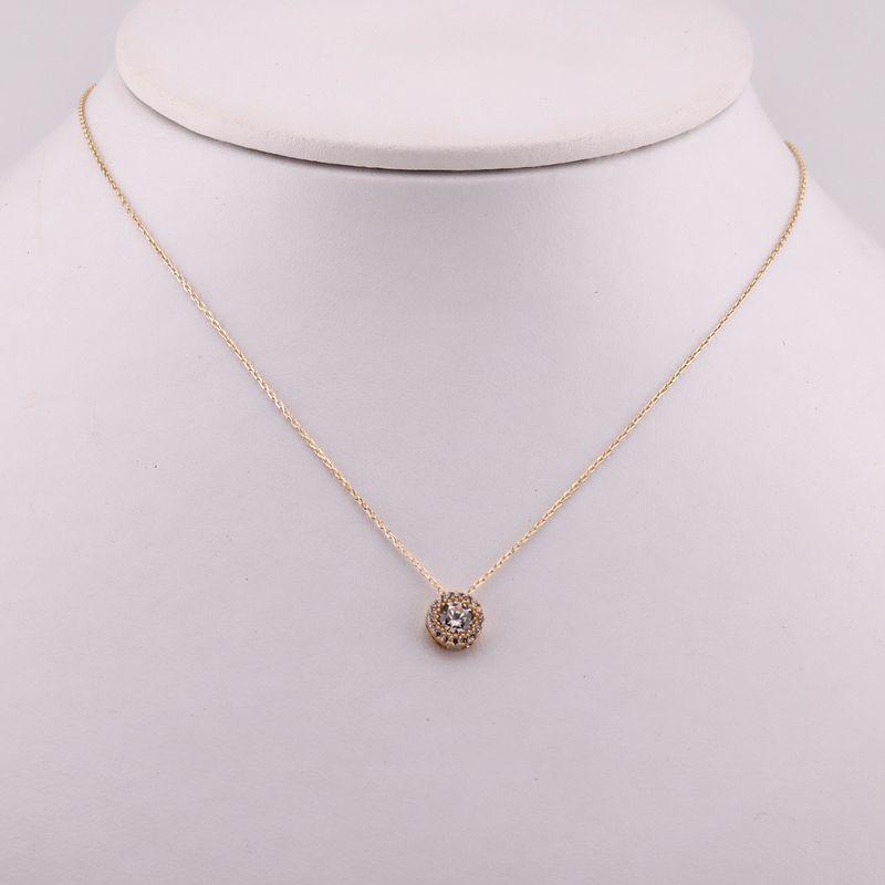 Gargantilla Piedra Blanca 14k 1.8