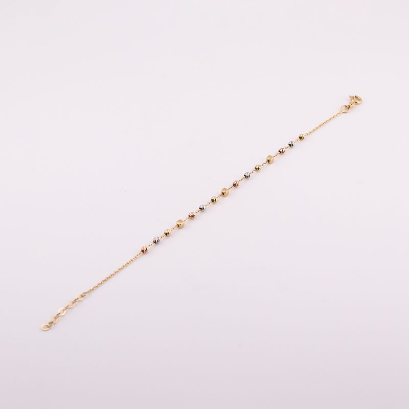 Pulsera Viviana /cubo 3 Tnos 14k 1.4g 17cm