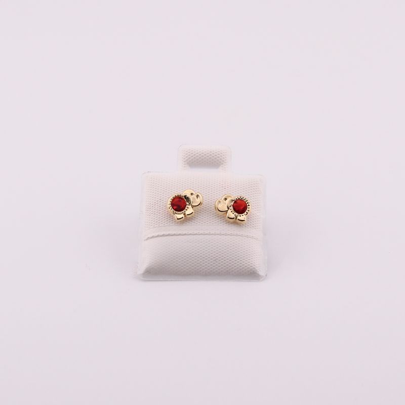 Broqueles Elefante Bolitas 10k 0.3g