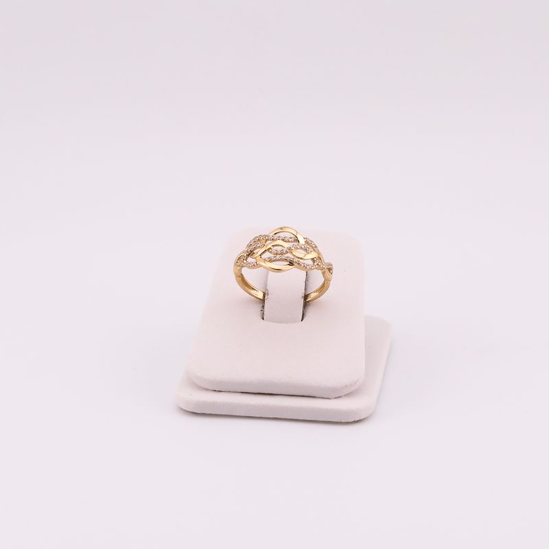 Anillo Tejido C/p Bcas 14k 1.8g #7