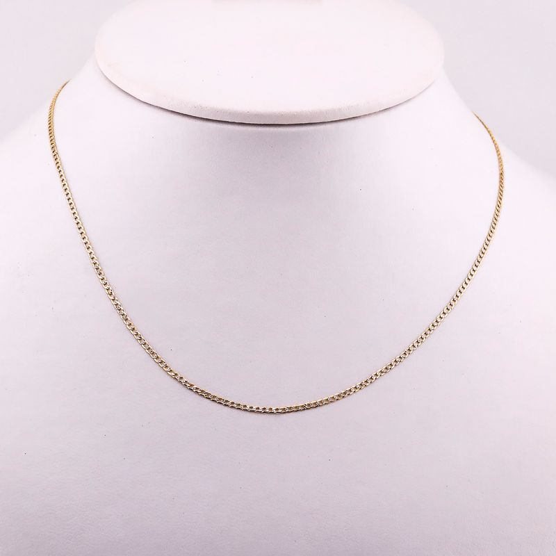 Cadena Eslabon Dimant. 10k 1.9g 55cm