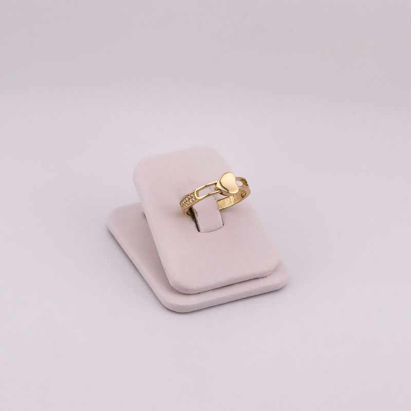 Anillo Corazon Movible 10k 2g #8