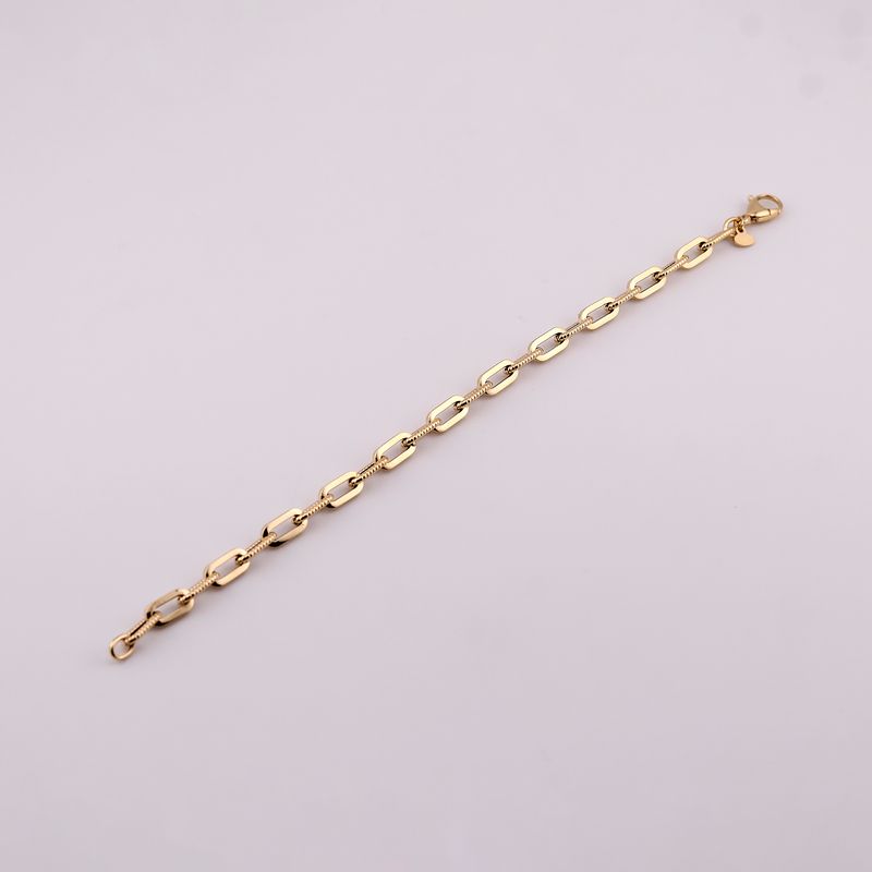 Pulso  Eslabon Inv. Puntos  14k 3.2g 18cm