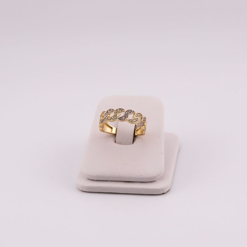 Anillo Eslabon C/p 14k 2.6g #7