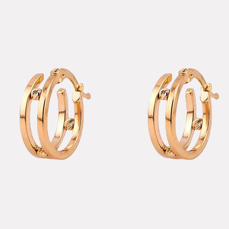 Arracadas Dobles C/borla 14K 1.9g