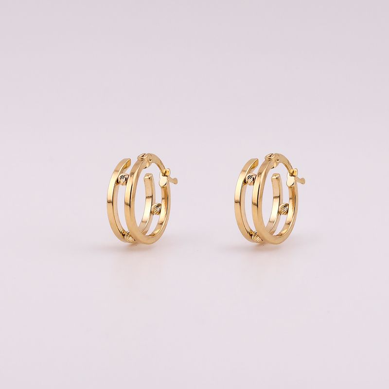 Arracadas Dobles C/borla 14k 1.9g