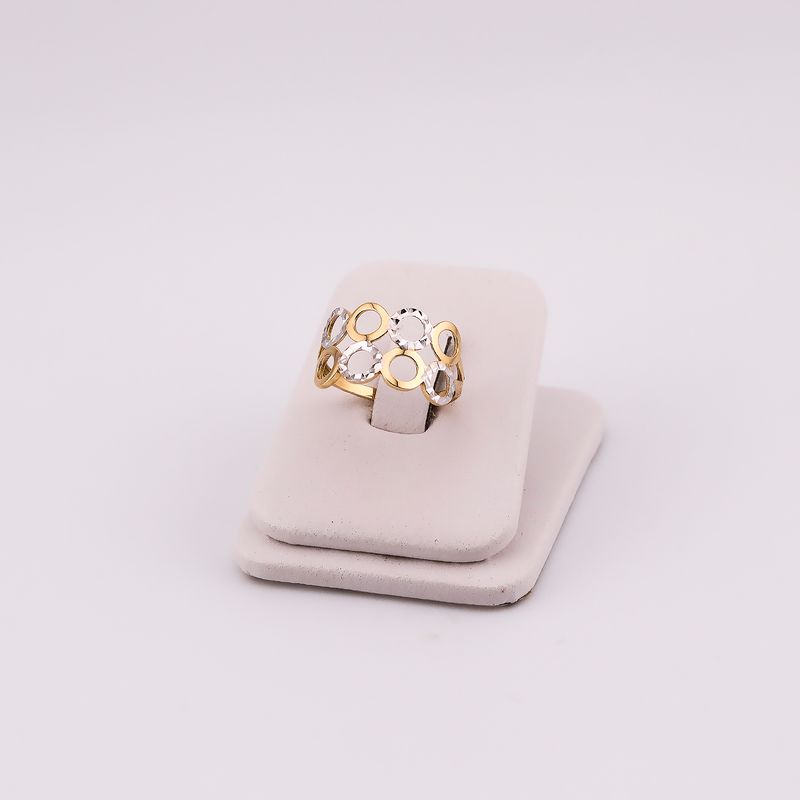 Anillo Circulos Diam. 14k 1.7g #7