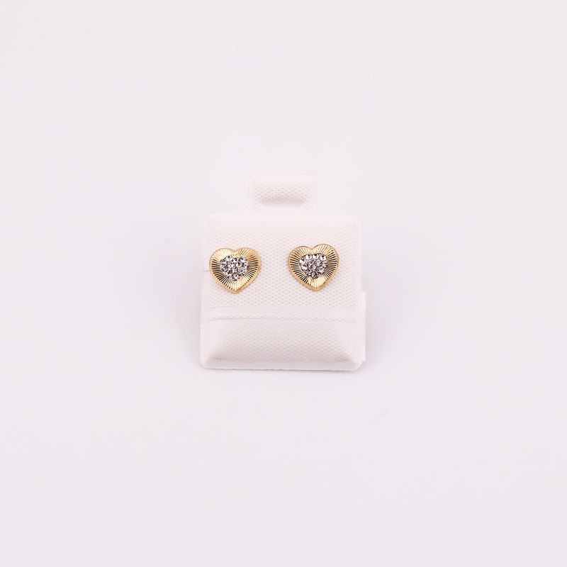 Broqueles Corazon 10k 0.3g