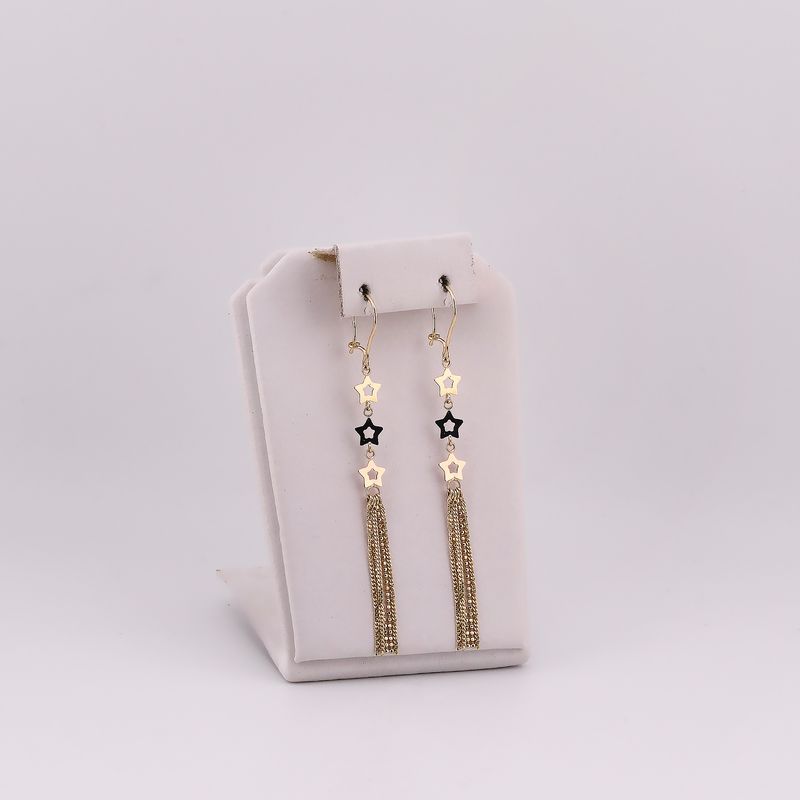 Aretes Puntos/estrellas 14k 2.2g