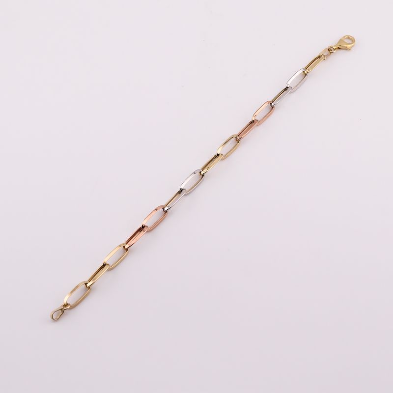 Pulso Paper Clip 3 Tns 14k 3.5g 17cm