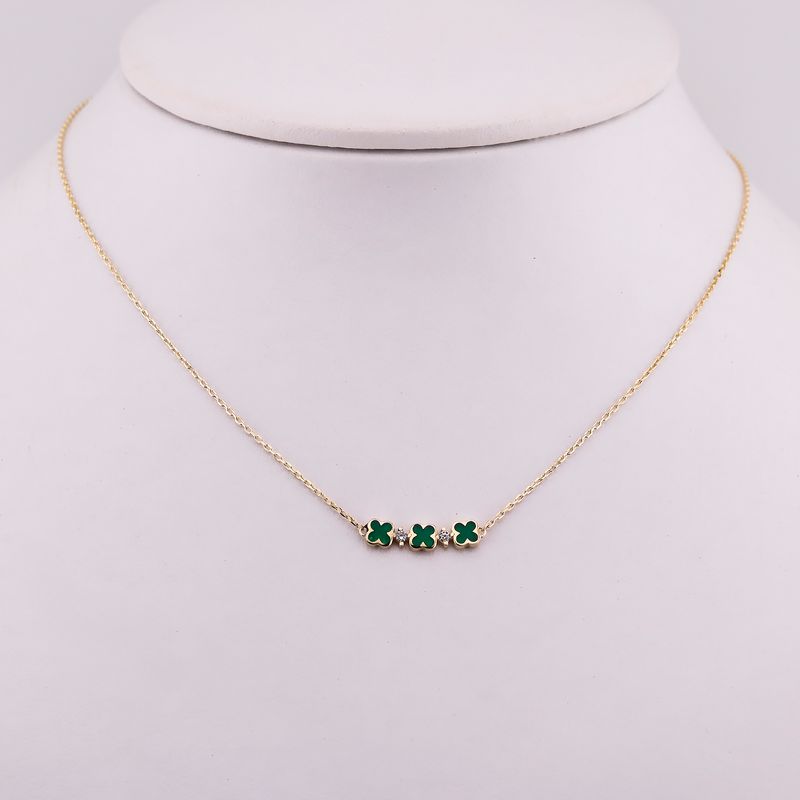 Gargantilla Tipo Van Cleef Verd 14k 2.0g