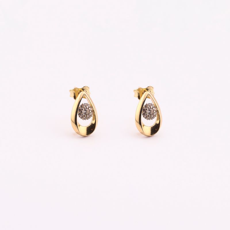 Aretes Gota C/p Blca. 14k 2.1g