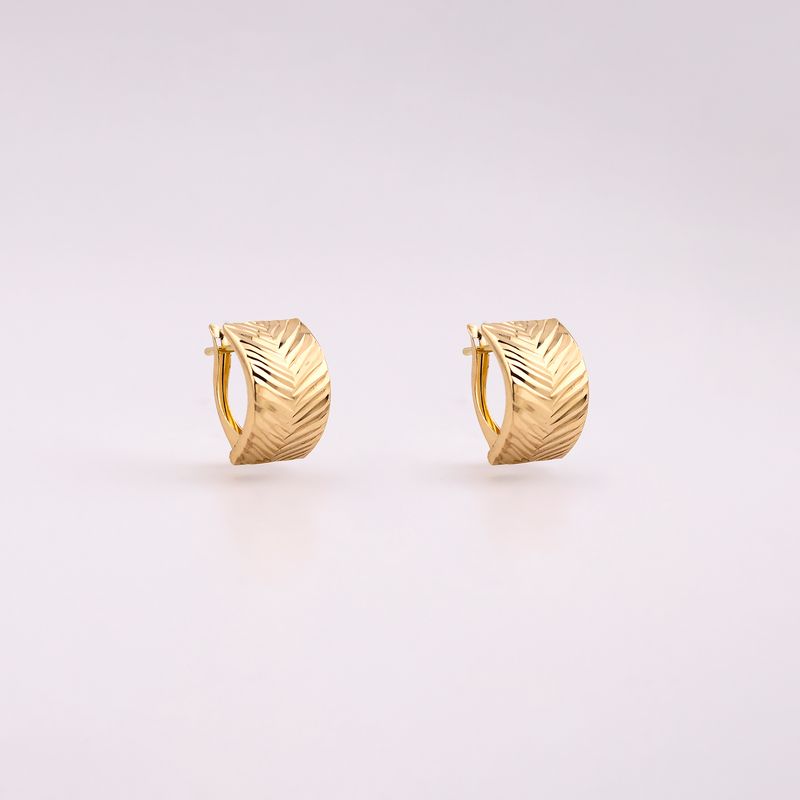 Aretes Patente Diamant. 14k 2.2g