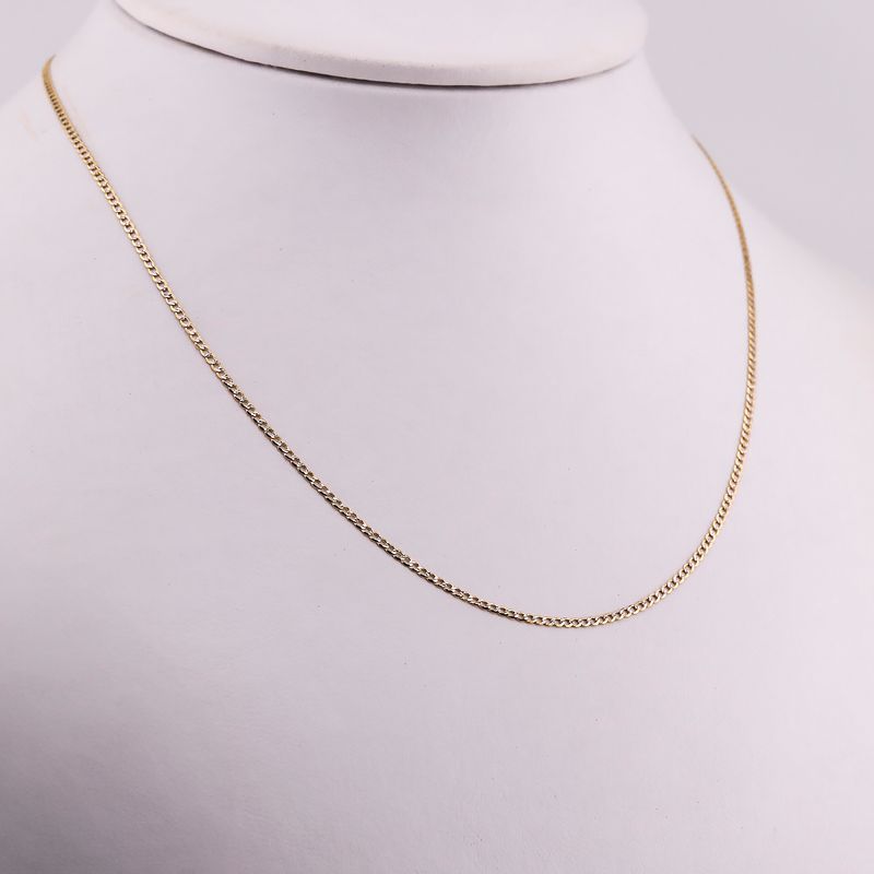 Cadena Eslabon Dimant. 10k 1.8g 55cm